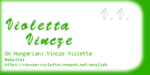 violetta vincze business card